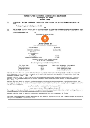 Thumbnail Liberty Global 10-Q Quarterly Report FY2023 