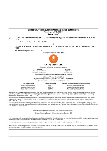 Thumbnail Liberty Global 10-Q Quarterly Report FY2026 