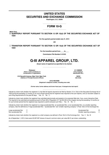 Thumbnail G-III Apparel Group 10-Q Quarterly Report FY2014 