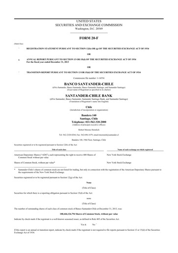 Thumbnail Banco Santander-Chile 20-F Annual Report 