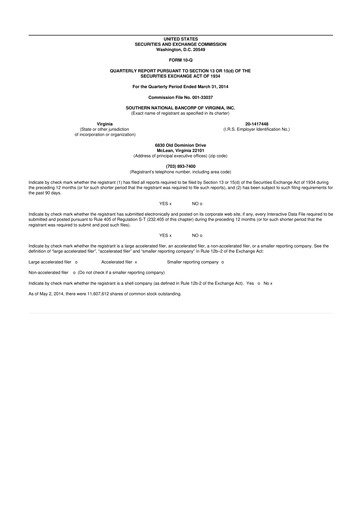 Vorschaubild Primis Financial 10-Q Quartalsbericht 2014 