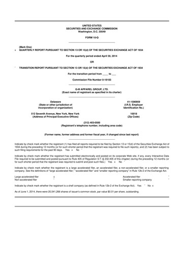 Thumbnail G-III Apparel Group 10-Q Quarterly Report FY2015 