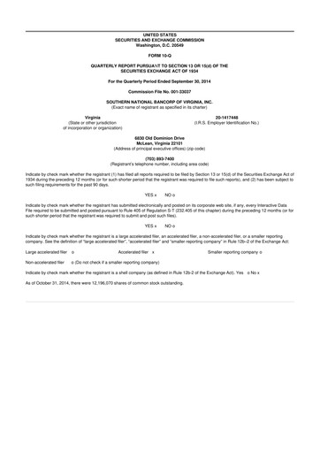 Vorschaubild Primis Financial 10-Q Quartalsbericht 2014 