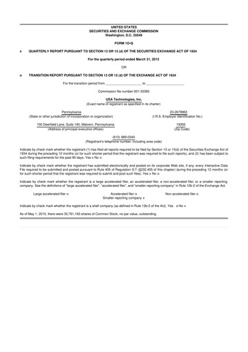 Thumbnail Cantaloupe 10-Q Quarterly Report FY2015 