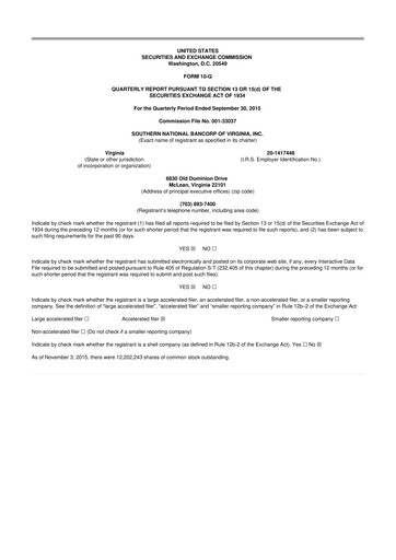 Vorschaubild Primis Financial 10-Q Quartalsbericht 2015 