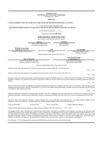 Thumbnail Applied DNA Sciences
 10-K Annual Report 2015