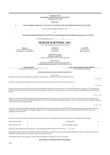 Thumbnail Semler Scientific
 10-K Annual Report 2015