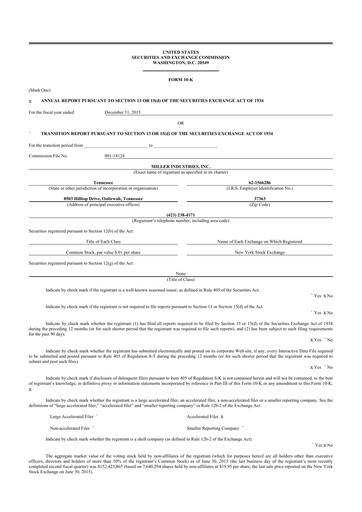 Thumbnail Miller Industries 10-K Annual Report 2015