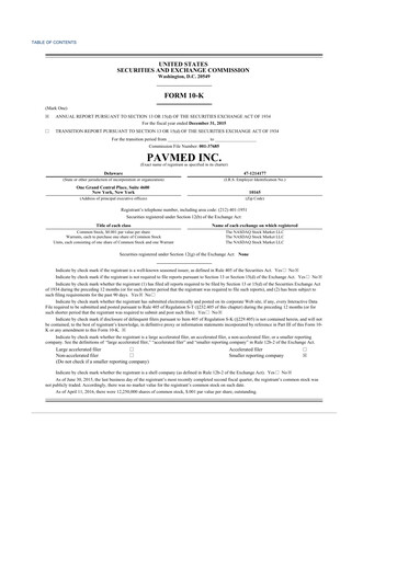 Thumbnail PAVmed
 10-K Annual Report 