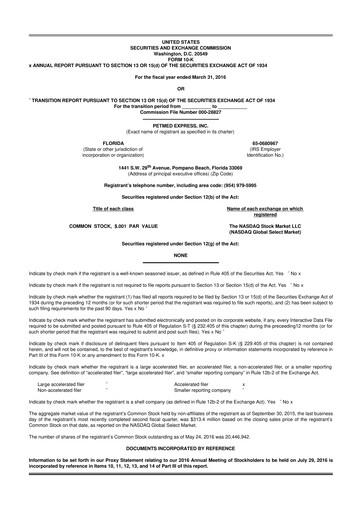 Vorschaubild PetMed Express
 10-K Jahresbericht 2016