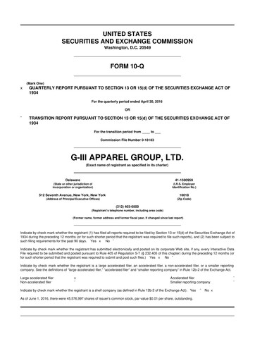 Thumbnail G-III Apparel Group 10-Q Quarterly Report FY2017 