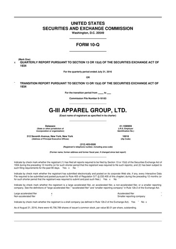 Thumbnail G-III Apparel Group 10-Q Quarterly Report FY2017 