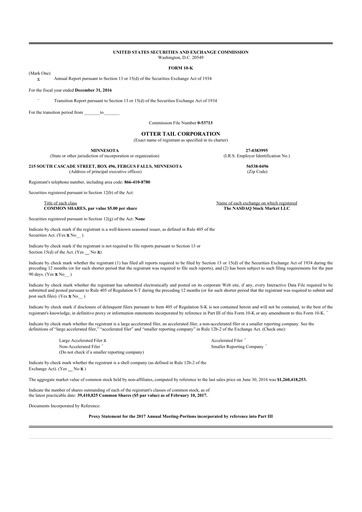 Thumbnail Otter Tail 10-K Annual Report 2016