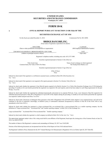 Thumbnail Dime Community Bancshares 10-K Annual Report 2016