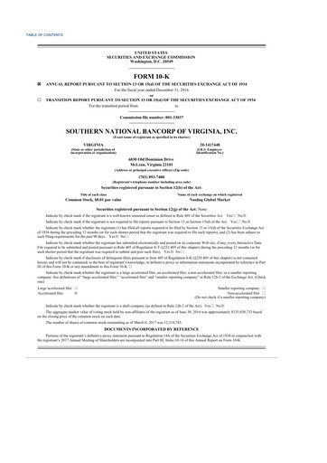 Thumbnail Primis Financial 10-K Annual Report 2016