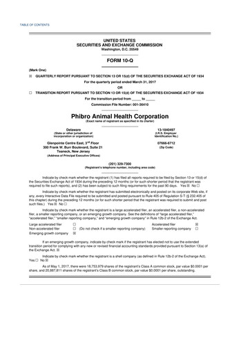 Thumbnail Phibro Animal Health
 10-Q Quarterly Report FY2017 