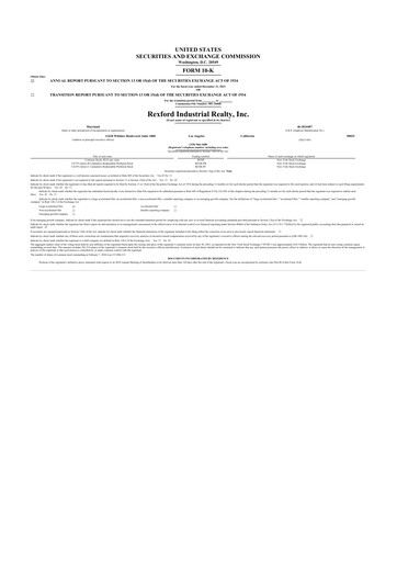 Thumbnail Rexford Industrial 10-K Annual Report 2023