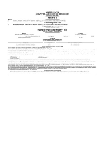 Thumbnail Rexford Industrial 10-K Annual Report 2025