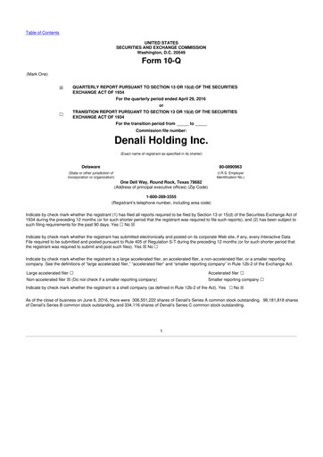 Miniature Dell 10-Q Rapport trimestriel 2017 