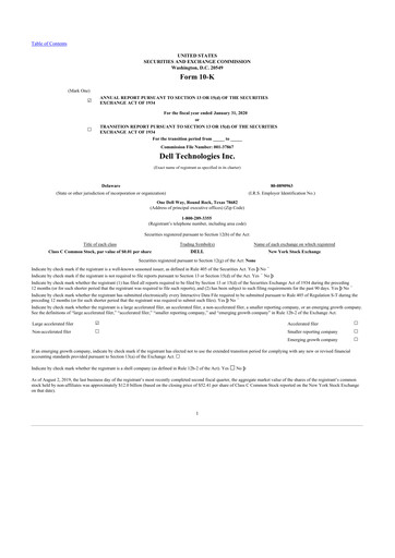 Thumbnail Dell 10-K Annual Report 2020