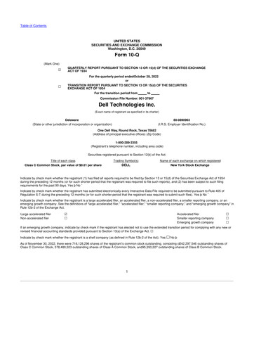 Miniature Dell 10-Q Rapport trimestriel 2023 