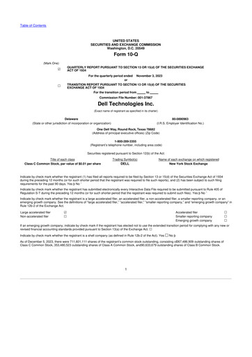 Miniature Dell 10-Q Rapport trimestriel 2024 