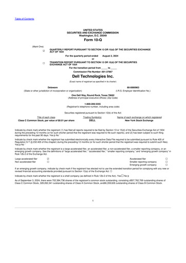 Miniature Dell 10-Q Rapport trimestriel 2025 