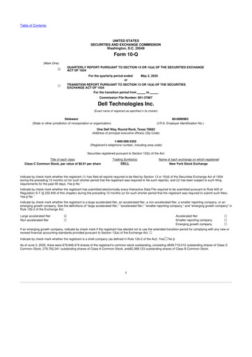 Miniature Dell 10-Q Rapport trimestriel 2026 