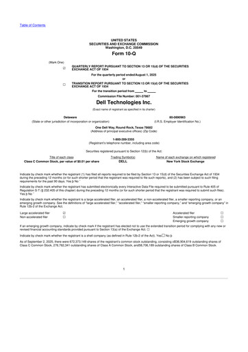 Miniature Dell 10-Q Rapport trimestriel 2026 