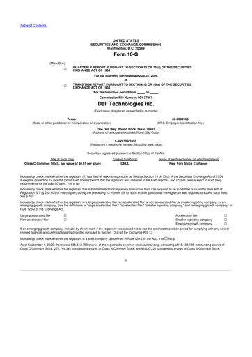 Thumbnail Dell 10-Q Quarterly Report FY2027 