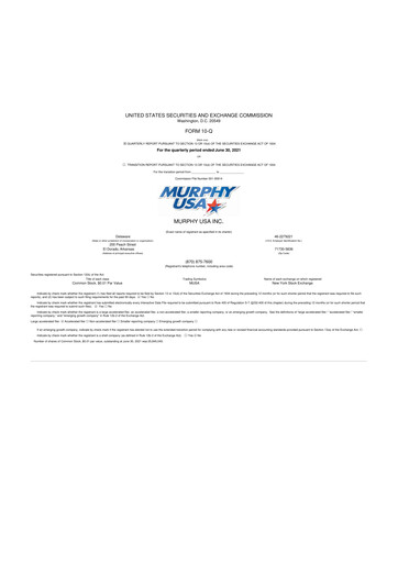 Vorschaubild Murphy USA
 10-Q Quartalsbericht 2021 