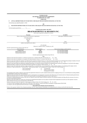 Thumbnail Braemar Hotels & Resorts

 10-K Annual Report 2022