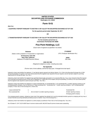 Thumbnail Five Point Holdings 10-Q Quarterly Report FY2017 