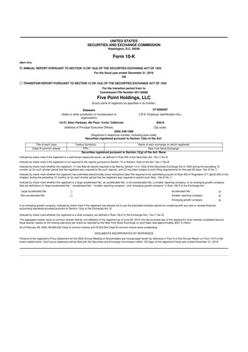 Thumbnail Five Point Holdings 10-K Annual Report 2019