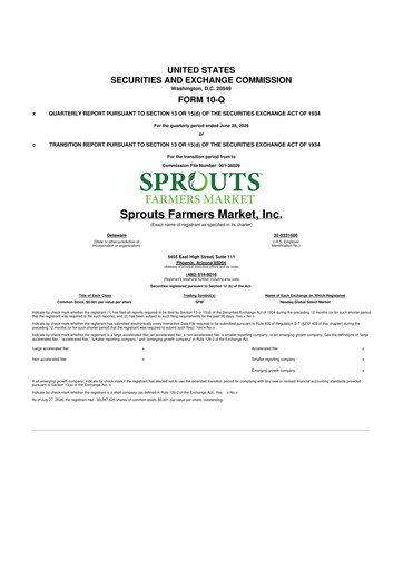 Thumbnail Sprouts Farmers Market 10-Q Quarterly Report FY2026 