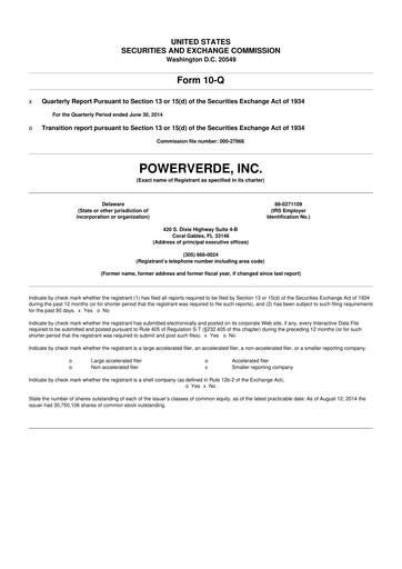 Miniature 374Water 10-Q Rapport trimestriel 2014 