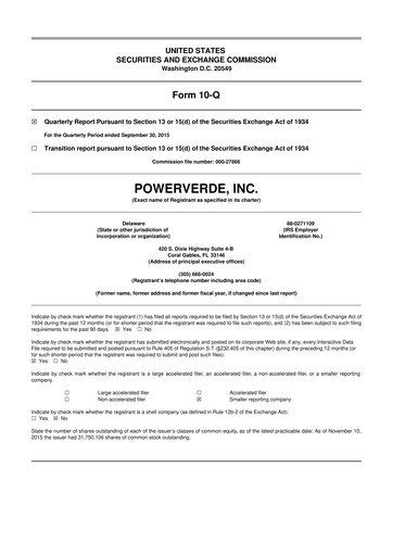 Miniature 374Water 10-Q Rapport trimestriel 2015 