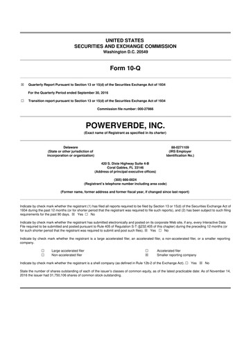 Miniature 374Water 10-Q Rapport trimestriel 2016 