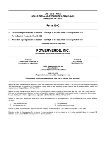 Miniature 374Water 10-Q Rapport trimestriel 2020 