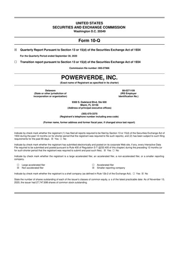 Miniature 374Water 10-Q Rapport trimestriel 2020 
