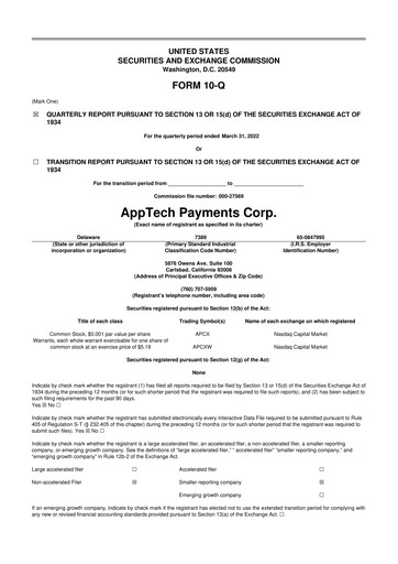 Thumbnail AppTech Payments 10-Q Quarterly Report FY2022 
