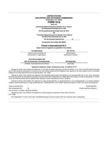 Miniature Expro Group 10-Q Rapport trimestriel 2013 