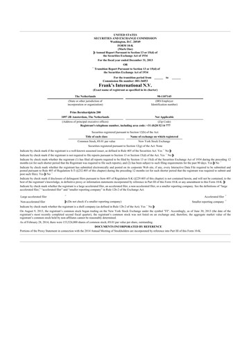 Thumbnail Expro Group 10-K Annual Report 2013