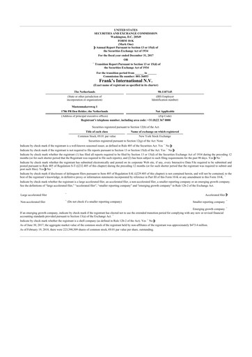 Thumbnail Expro Group 10-K Annual Report 2017