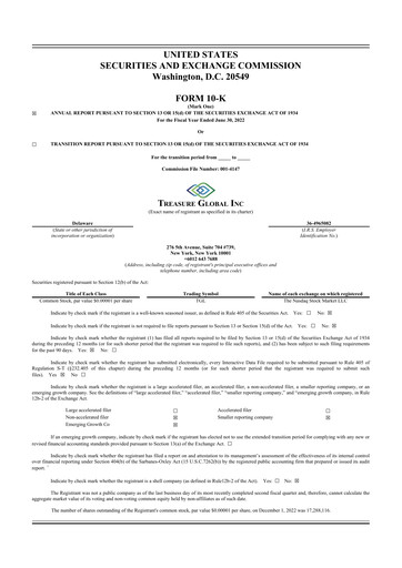 Thumbnail Treasure Global 10-K Annual Report 2022