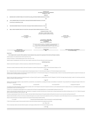 Vorschaubild Dr. Reddy's Laboratories 20-F Jahresbericht 2024