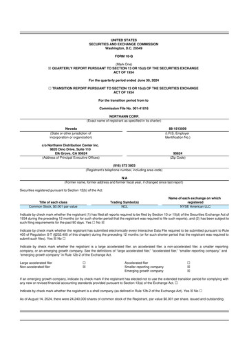 Thumbnail Northann Corp 10-Q Quarterly Report FY2024 