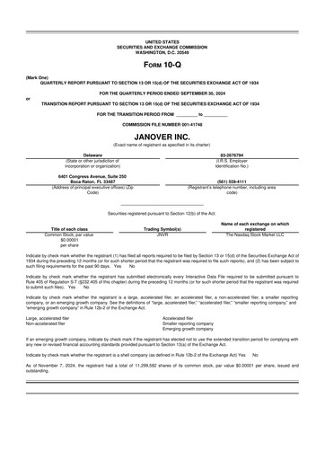 Thumbnail Janover 10-Q Quarterly Report FY2024 