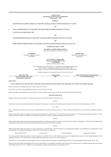 Vorschaubild Dr. Reddy's Laboratories 20-F Jahresbericht 2025