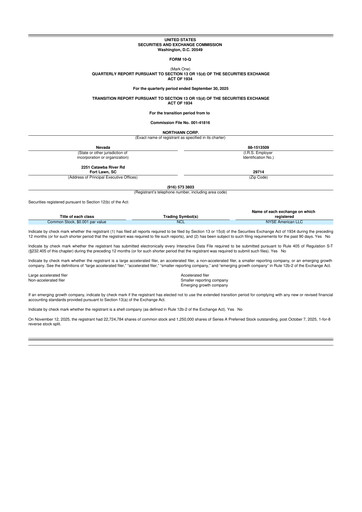 Thumbnail Northann Corp 10-Q Quarterly Report FY2025 